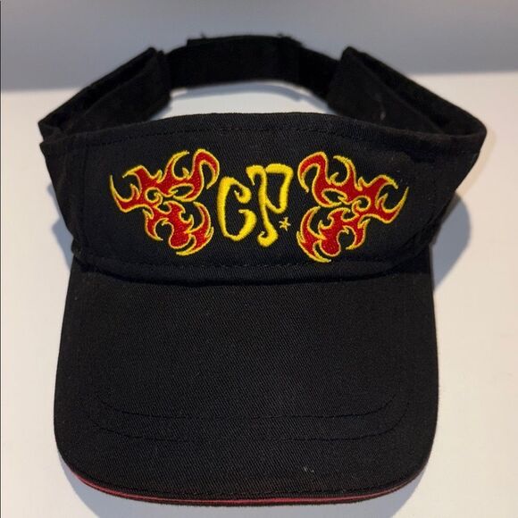 Black and Red Embroidered Cedar Point visor - Picture 2 of 7